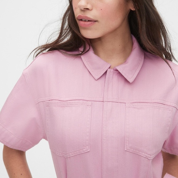 GAP utility tie jumpsuit in fragrant lilac - Picture 2 of 3